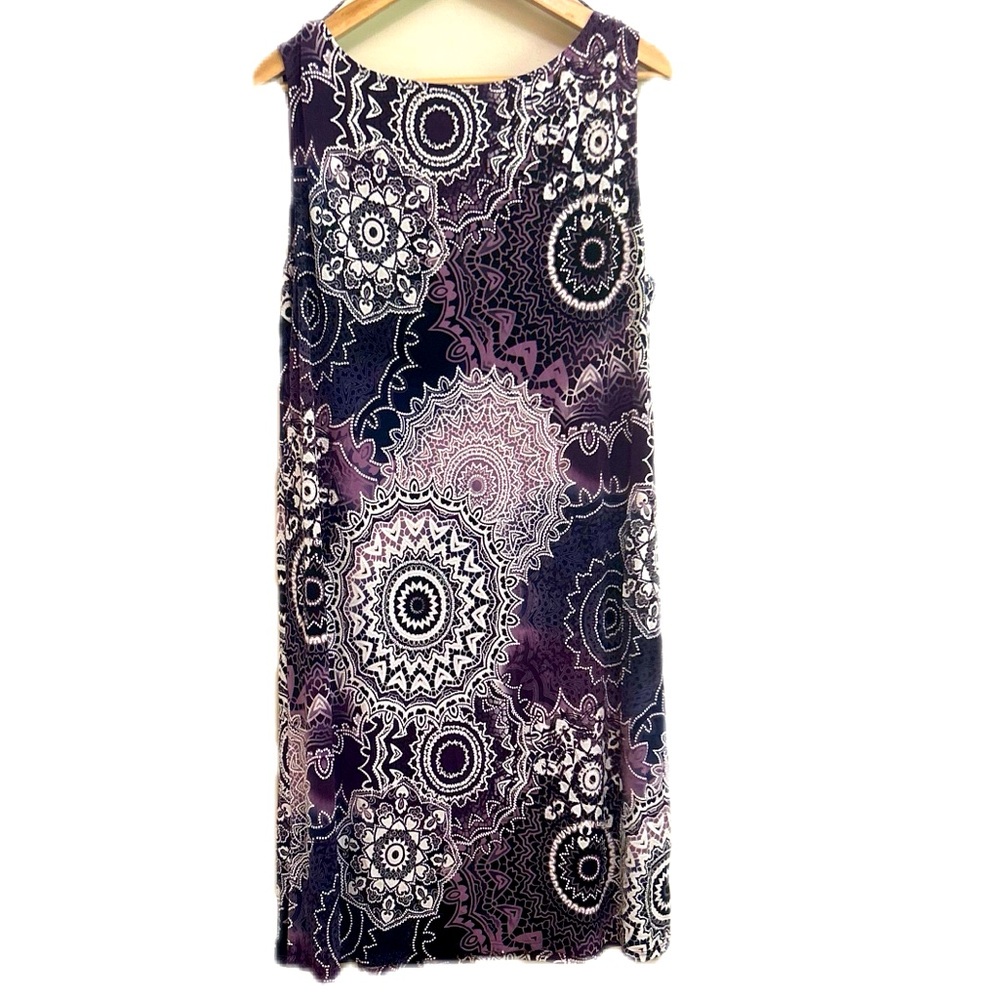 New R&M Richards Purple Pink Scoop Neck Sleeveless Sundress - Picture 5 of 8